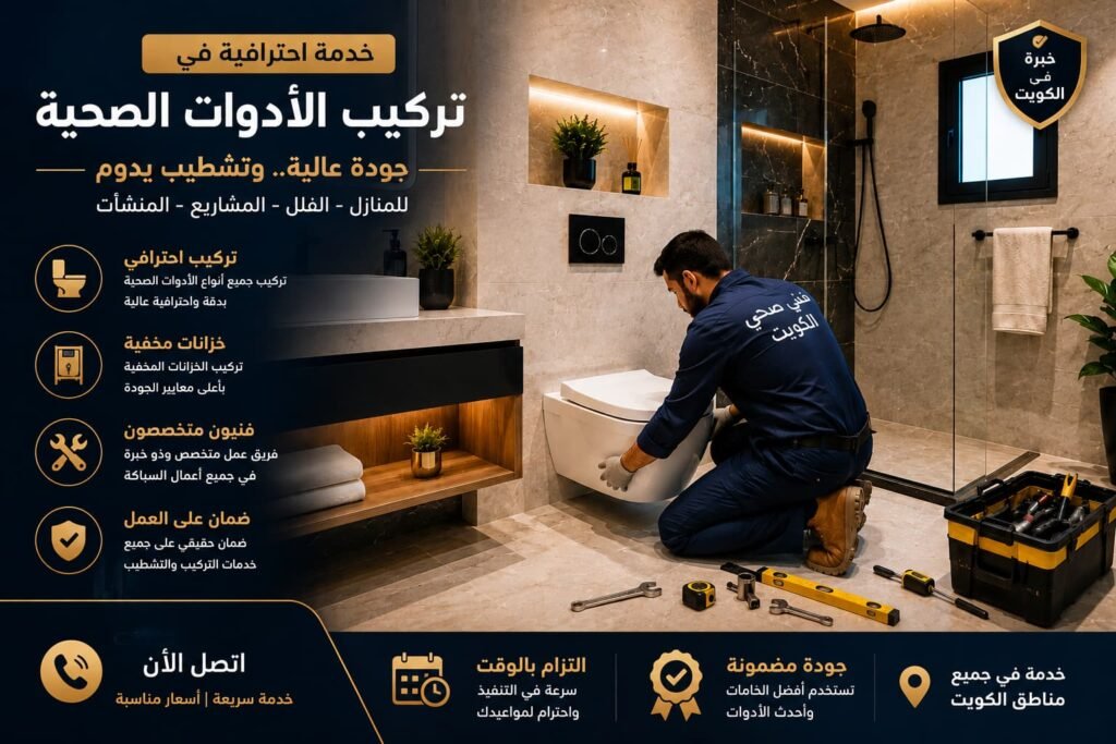 تركيب الأدوات الصحية بالكويت