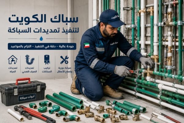 فني صحي مع مواسير سباكة بالكويت
